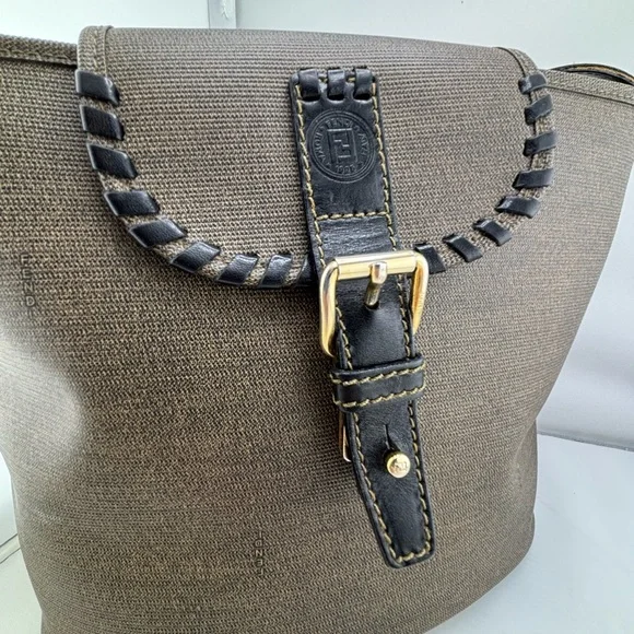Fendi Vintage Black and Brown Crossbody Bag - Picture 3 of 15